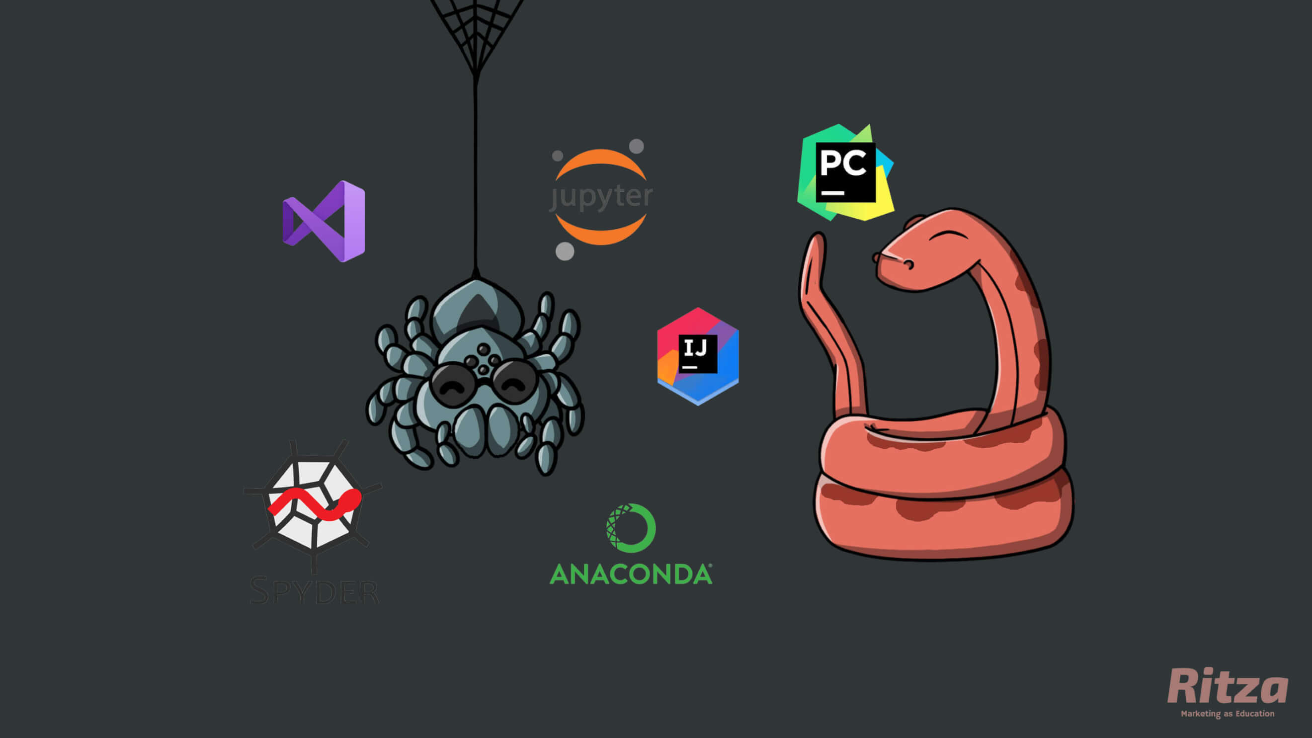 PyCharm vs Spyder vs Jupyter vs Visual Studio vs Anaconda vs IntelliJ -  Ritza Articles